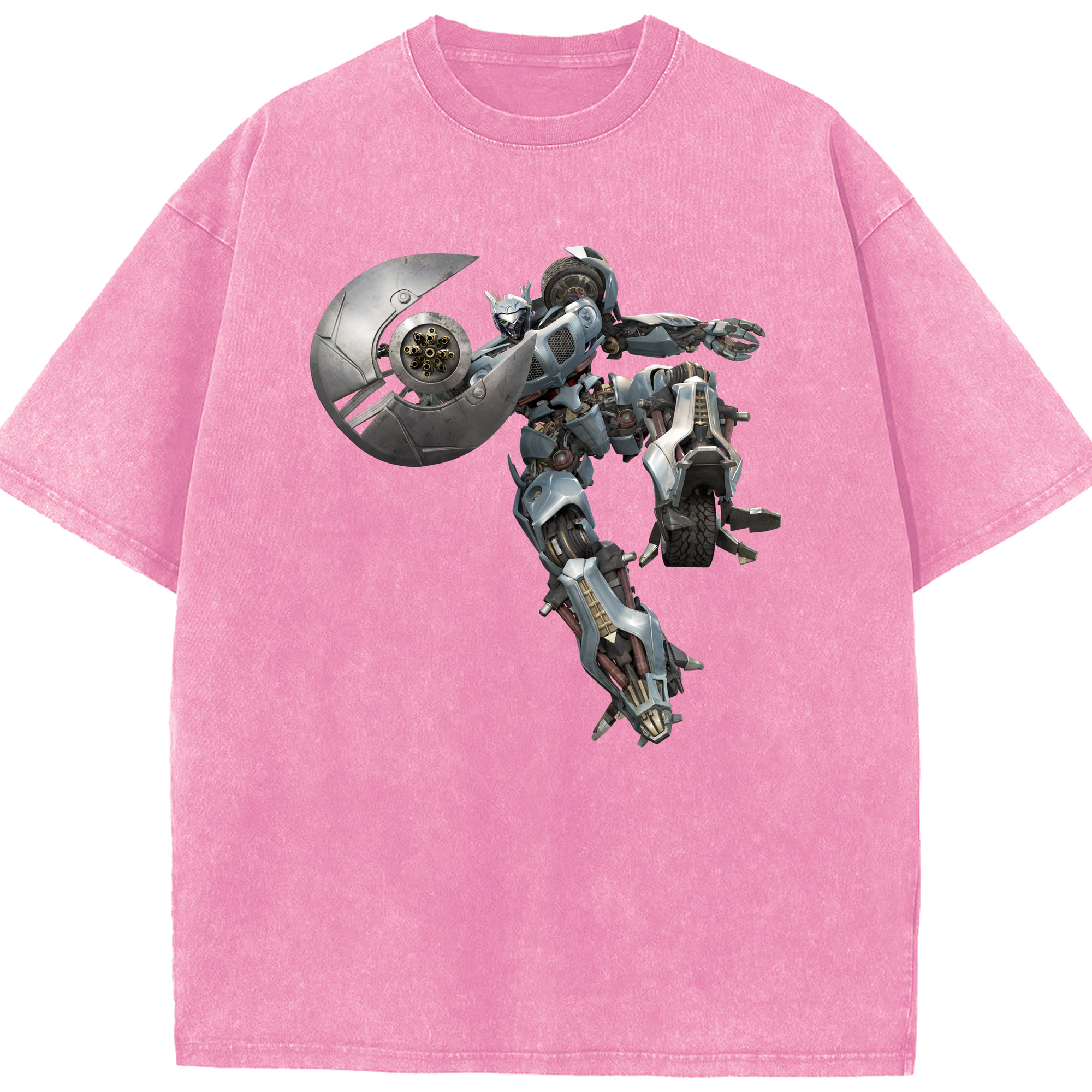 （画像用）  綿100% ヴィンテージ風 半袖Tシャツ（フロントプリント）